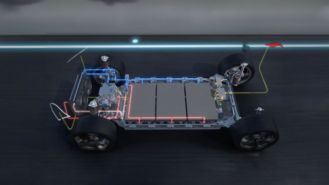 Graphic wireframe of a thermal management system